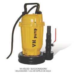 VH-212LAS Bomba sumergible succionadora para agua con residuos grasa y comida, Marca VH-Pump, 1", 3 Fases, 220 Volts, 1 Hp